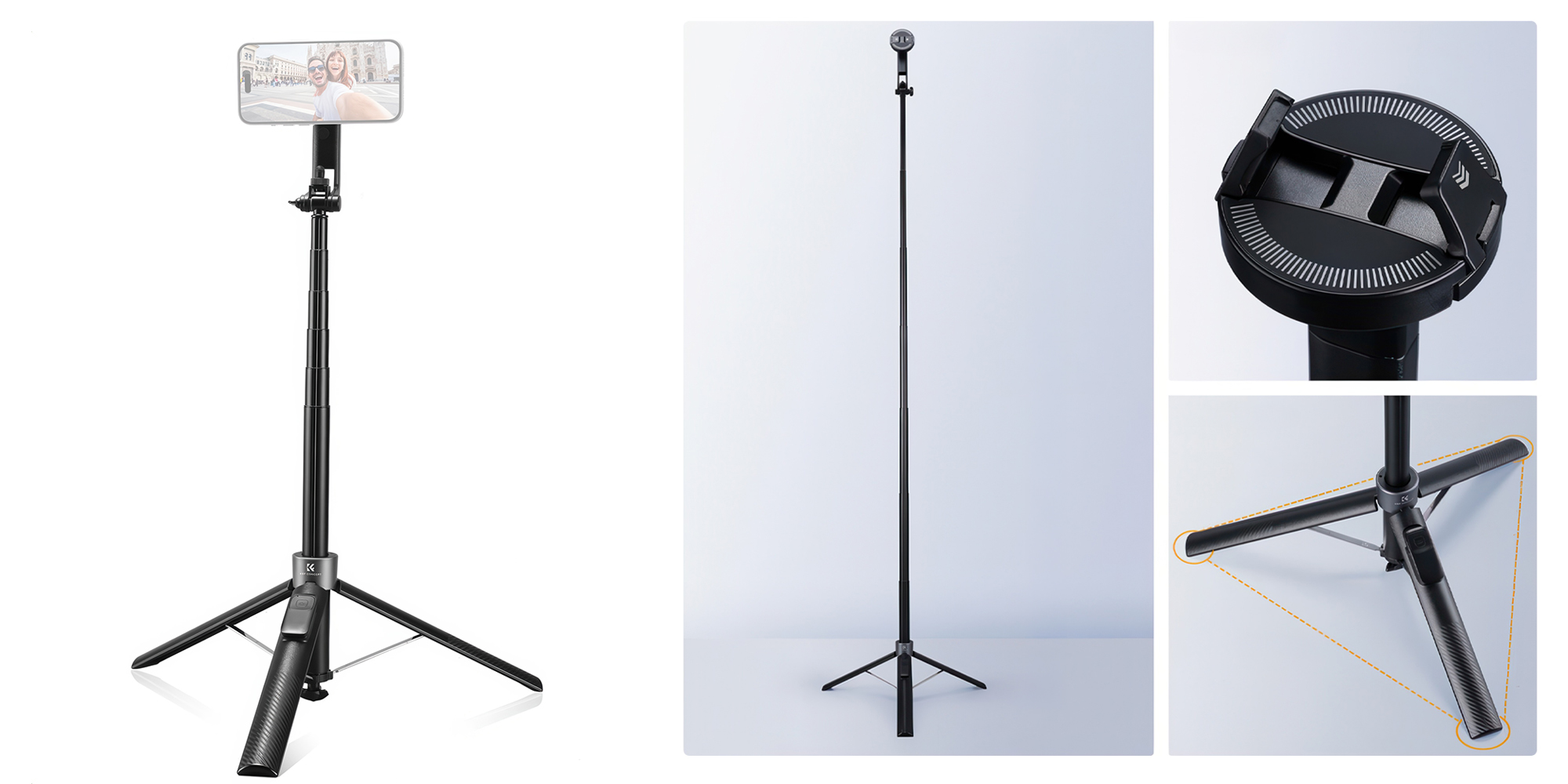 Statyw K&F Concept X97-C - Wygodna regulacja pozycji smartfona